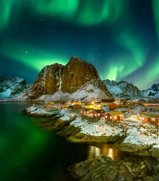 Amazing view at village in Norway