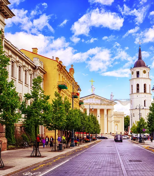 Main street of Vilnius - Lithuania