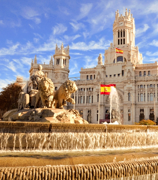 The famous Cibeles fountain in Madrid - Spain
