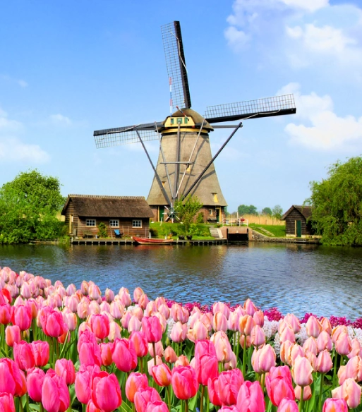 Traditional Dutch windmill,Netherlands