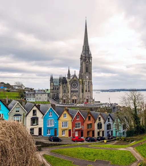colorful houses in Ireland